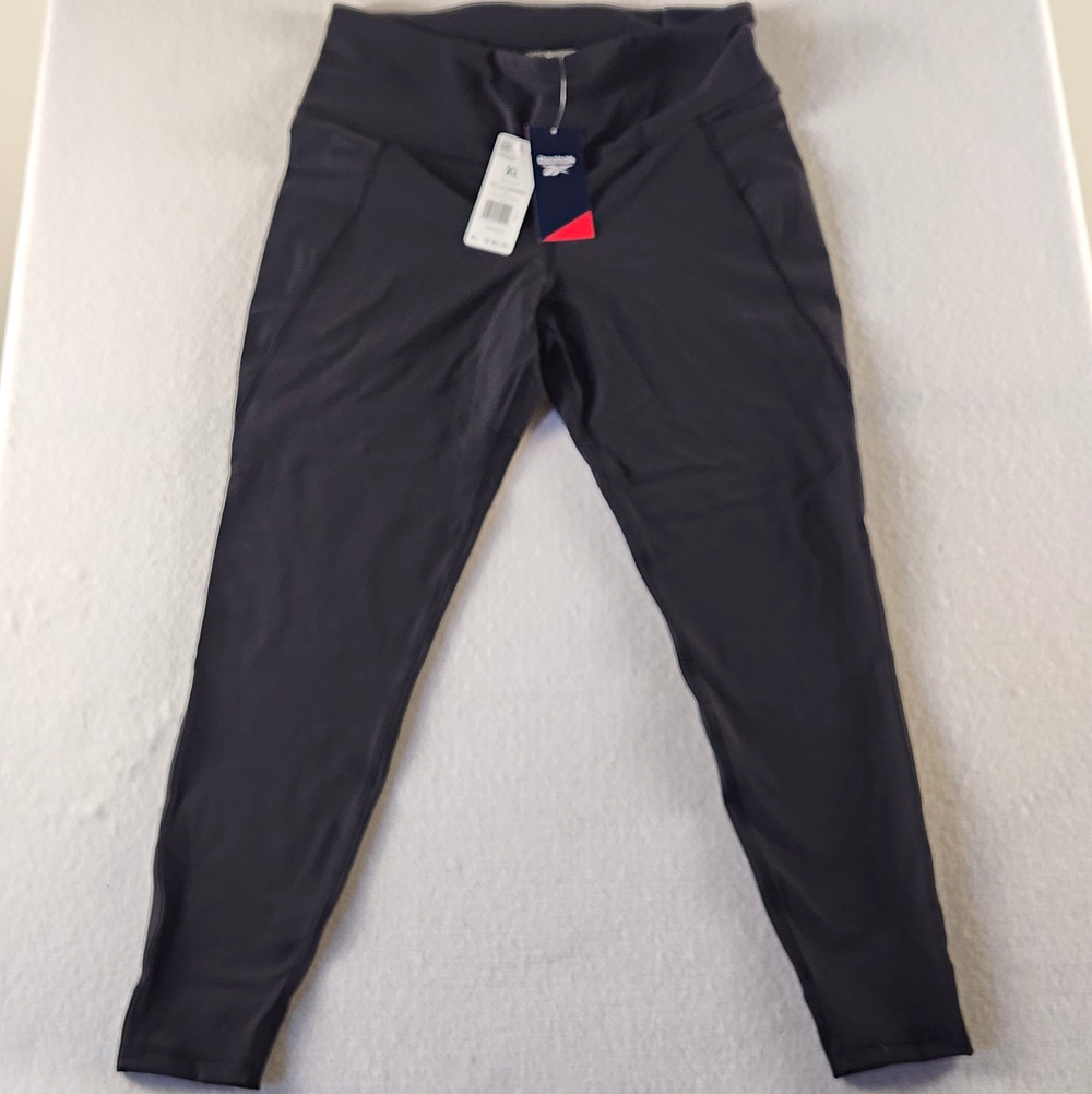 Reebok Speedwick Lux High-Rise Ankle Leggings Women’s XL Black